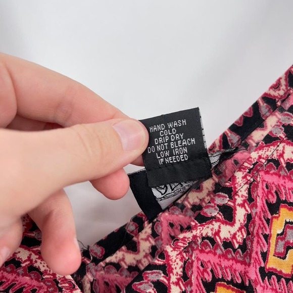 Angie Jumpsuit Womens Small Black Pink Harem Bohemian Wide Leg Sleeveless Boho - Picture 7 of 10